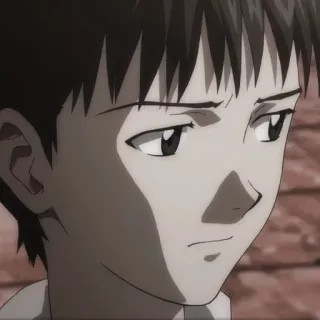 😒 Shinji Ikari Neon Genesis Evangelion Anime, Chico, Triste, Serio, Shinji Ikari, Evangelion telegram sticker