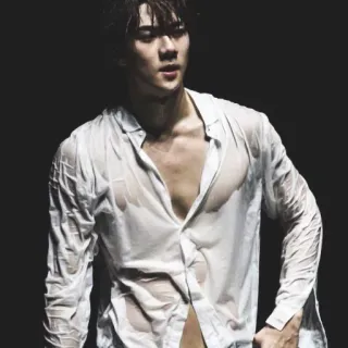 〰 남자, 젖은 셔츠, 남성, 패션, 모델 telegram sticker