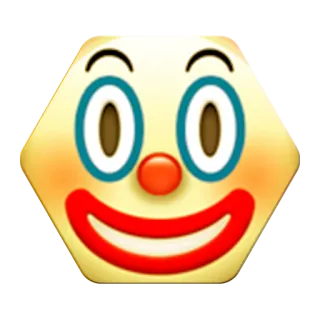 🤡 clown, emoji, face, happy, red nose, cartoon telegram sticker