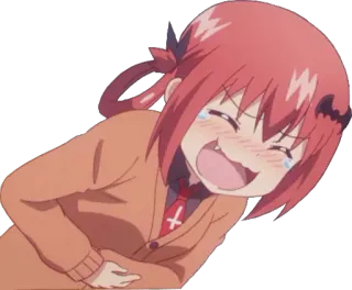 😂 Satania Gabriel Dropout anime, satania, gabriel dropout, laughing, crying telegram sticker