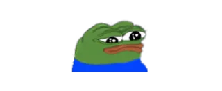 😔 Pepe the Frog pepe, sapo, meme, triste telegram sticker