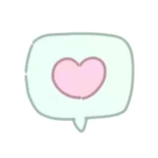 💬 coeur, amour, bulle de dialogue, autocollant telegram sticker