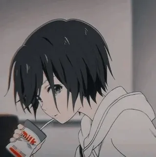 ➖ Milk anime, girl, milk, drinking, cute, youth telegram sticker