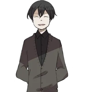 😏 Anime, Cartone animato, Personaggio, Arte, Illustrazione telegram sticker