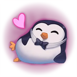 🐧 penguin, love, cute, cartoon telegram sticker