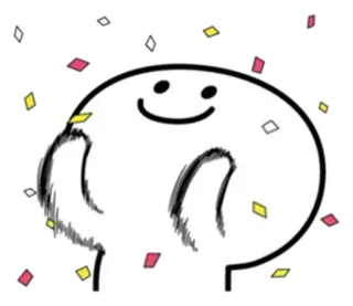 😂 celebration, confetti, happy, joy, simple, positive telegram sticker