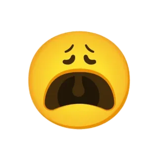 😧 Emoji, Triste, Llorando, Emoticono, Cara telegram sticker