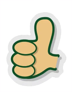 👍 pouce levé, geste main, j'aime, approbation, positif, accord telegram sticker
