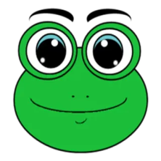 😞 rana, dibujos animados, verde, animal, anfibio, lindo, pegatina telegram sticker