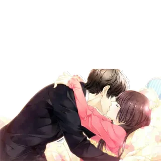 ❤ Anime, Couple, Baiser, Romance, Amour telegram sticker