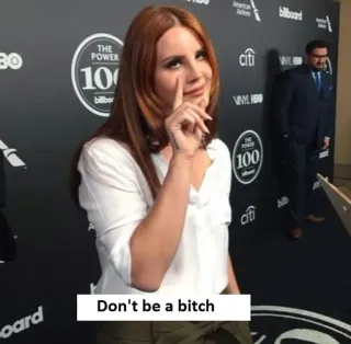 ☝️ Don't be a bitch mulher, ofensivo, insulto, texto, palavrão, vadia telegram sticker