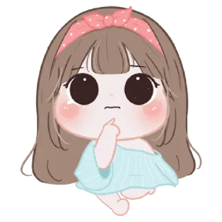 🐤 мультик, девочка, милый, стикер, очаровательный, аниме telegram sticker