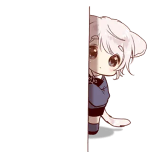 Cute cat ear boy @Nekostickerss telegram stickers