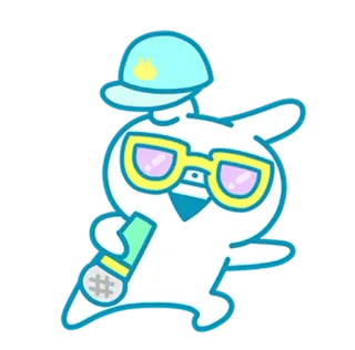 ☀ Dibujo animado, Personaje, Sombrero, Gafas de sol, Micrófono telegram sticker