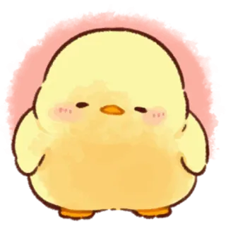 😔 ลูกเจี๊ยบ, น่ารัก, สัตว์, นก, สีเหลือง telegram sticker