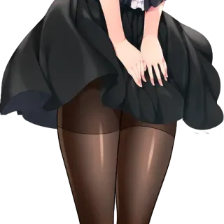 👙 legs, skirt, anime, tights, dress whatsapp sticker