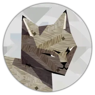😶 cat, animal, pet, geometric, illustration, sticker telegram sticker