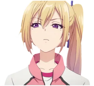 😒 anime, fofa, garota, loira, beicinho telegram sticker