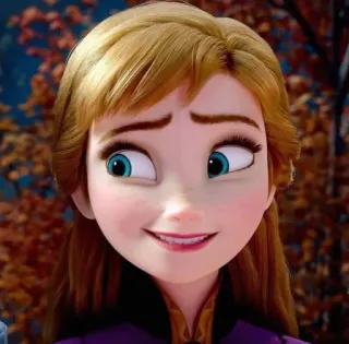 🧏‍♀ Anna Frozen desenho animado, animado, Disney, princesa, fantasia telegram sticker