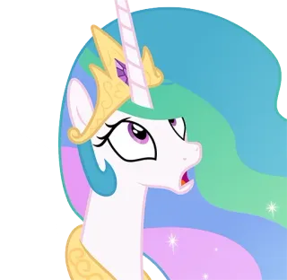 😦 Princess Celestia My Little Pony Пони, Мультфильм, Селестия, Магия, Дружба, Животное telegram sticker