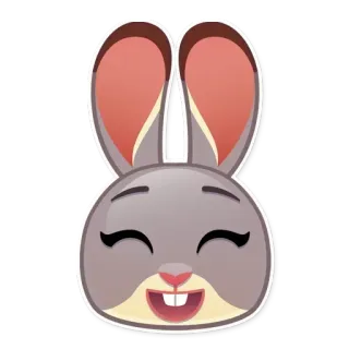 😛 lapin, lapinou, animal, dessin animé, mignon, sticker telegram sticker