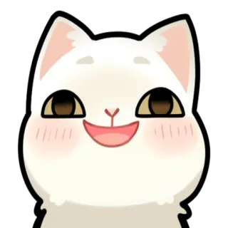 😀 white cat telegram sticker