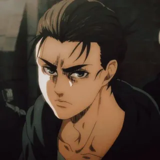 💈 Eren Yeager Attack on Titan Anime, Eren Yeager, Attack on Titan, Mangá, Sério telegram sticker