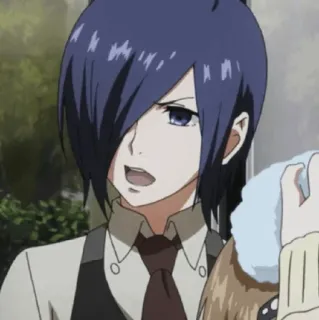 🪁 Touka Kirishima Tokyo Ghoul อนิเมะ, โตเกียว กูล, โทวกะ, คิริชิมะ, ตัวละคร, การ์ตูน telegram sticker