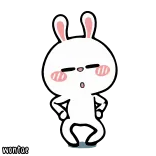 🐰 wontar conejo, lindo, animal, dibujos animados, kawaii telegram sticker