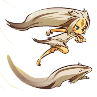 🏃‍♀ Мультфильм, Персонаж, Животное, Бег, Фэнтези, Наклейка telegram sticker