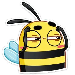 🧐 蜂, 動物, アニメ, 可愛い, 面白い telegram sticker