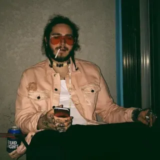 🕯 Post Malone Post Malone, muziek, zanger, beroemdheid, getatoeëerd, muzikant telegram sticker