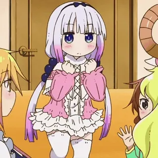 ❤️ Kanna Kamui Miss Kobayashi's Dragon Maid Аниме, Канна, Канна Камуи, Дракон-горничная Кобаяши, милый, дракон telegram sticker