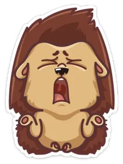 😫 hedgehog, animal, cartoon, cute, cry, sad, emoji telegram sticker