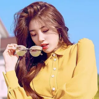 ❄️ Bae Suzy นักร้อง, นักแสดง, เกาหลี, ผู้หญิง, คนดัง, แว่นกันแดด telegram sticker