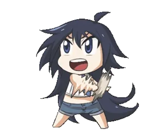 🎈 애니메이션, 무술, 소녀, SD캐릭터, 격투 telegram sticker