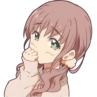 🫢 อนิเมะ, ผู้หญิง, น่ารัก, การ์ตูน, ภาพเหมือน telegram sticker