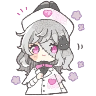 ☺️ lindo, pegatina, anime, enfermera, personaje, kawaii telegram sticker
