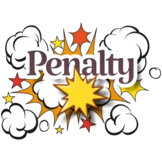 ⛸ Penalty penalty, explosion, cartoon whatsapp sticker