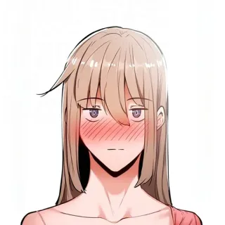 🌒 anime, blushing, girl, cartoon, character telegram sticker