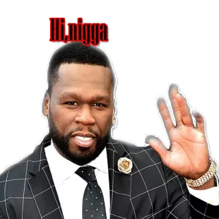 🤚 50 Cent Lil nigga 50 Cent, aanstootgevend, rapper telegram sticker