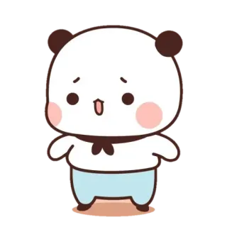 ☺️ panda, carino, cartone animato, animale, personaggio, kawaii, adesivo telegram sticker