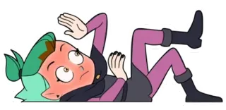 😳 Amity Blight The Owl House การ์ตูน, ตัวละคร, นอน, สีหน้า, เหนื่อย telegram sticker