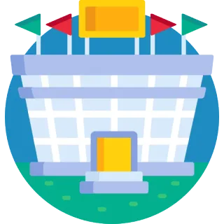 ⚽ Stadion, Gebäude, Arena, Sportstätte, Flaggen whatsapp sticker