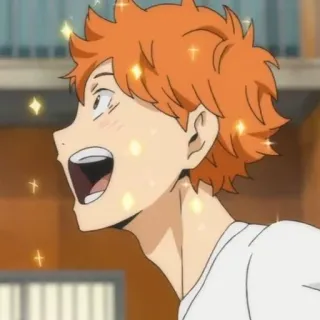 ☀️ Hinata Shoyo Haikyuu!! anime, haikyuu, hinata, hinata shoyo, manga, cartoon, character telegram sticker