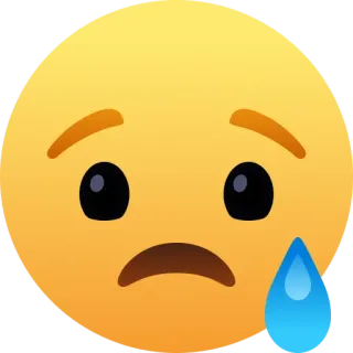😢 Emoji, Triste, Chorando, Lágrima, Emoção, Sentimento telegram sticker