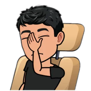 🤦‍♂ facepalm, frustration, disappointment, cartoon, character, emotion, embarrassment telegram sticker