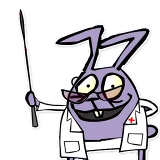 👨‍⚕️ Coelho desenho animado, Doutor, Médico, Engraçado, Coelho, Personagem whatsapp sticker