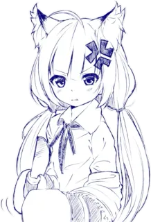 🔪 Anime, Manga, Gadis kucing, Kemonomimi, Lucu, Marah telegram sticker