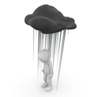 🌧 sad, depression, rain, cloud, melancholy, unhappy telegram sticker
